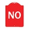 Signmission Designer Series Sign-No, Red & White Aluminum Architectural Sign, 18" x 24", RW-1824-23550 A-DES-RW-1824-23550 - alternate 1